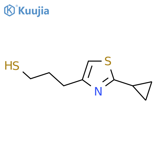 3-(2-Cyclopropyl-1,3-thiazol-4-yl)propane-1-thiol structure