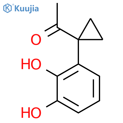 1-1-(2,3-dihydroxyphenyl)cyclopropylethan-1-one structure