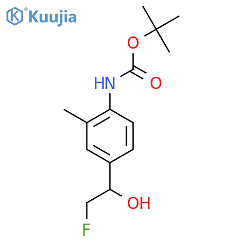 tert-butyl N-4-(2-fluoro-1-hydroxyethyl)-2-methylphenylcarbamate structure