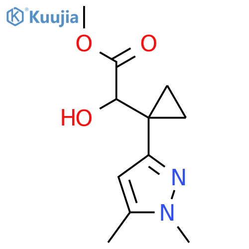 methyl 2-1-(1,5-dimethyl-1H-pyrazol-3-yl)cyclopropyl-2-hydroxyacetate structure