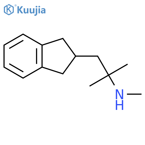 1-(2,3-dihydro-1H-inden-2-yl)-2-methylpropan-2-yl(methyl)amine structure