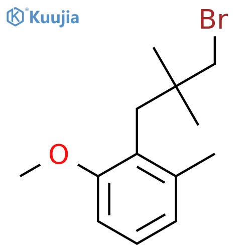 2-(3-Bromo-2,2-dimethylpropyl)-1-methoxy-3-methylbenzene structure