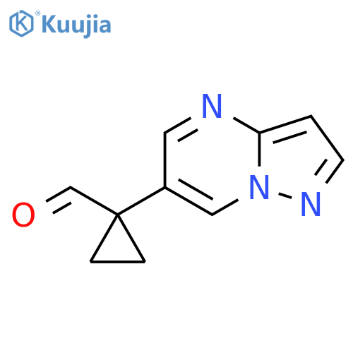 1-{pyrazolo1,5-apyrimidin-6-yl}cyclopropane-1-carbaldehyde structure
