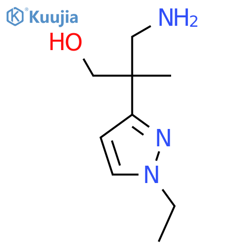 3-amino-2-(1-ethyl-1H-pyrazol-3-yl)-2-methylpropan-1-ol structure