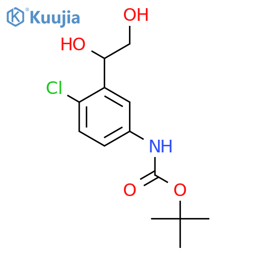 tert-butyl N-4-chloro-3-(1,2-dihydroxyethyl)phenylcarbamate structure