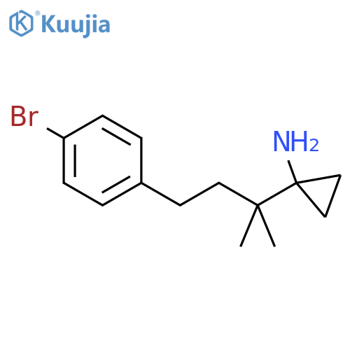 1-4-(4-bromophenyl)-2-methylbutan-2-ylcyclopropan-1-amine structure