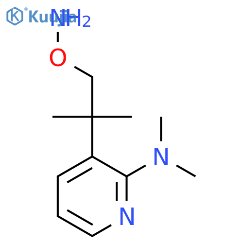 3-1-(aminooxy)-2-methylpropan-2-yl-N,N-dimethylpyridin-2-amine structure