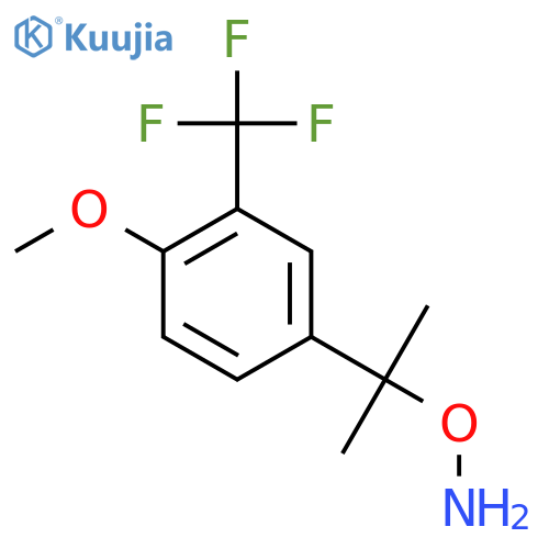 O-{2-4-methoxy-3-(trifluoromethyl)phenylpropan-2-yl}hydroxylamine structure
