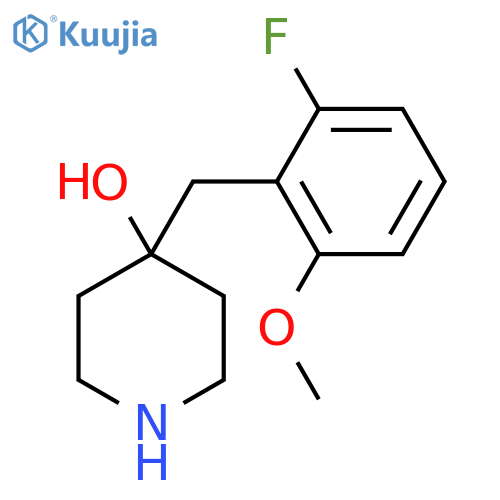 4-(2-fluoro-6-methoxyphenyl)methylpiperidin-4-ol structure