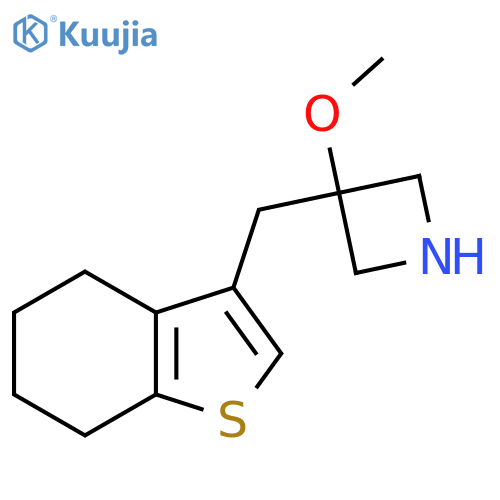 3-methoxy-3-(4,5,6,7-tetrahydro-1-benzothiophen-3-yl)methylazetidine structure