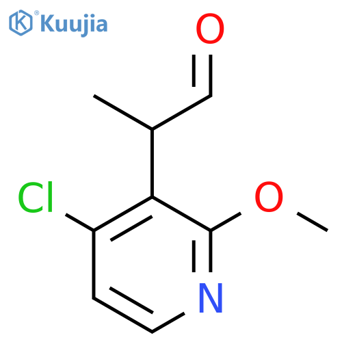 2-(4-chloro-2-methoxypyridin-3-yl)propanal structure