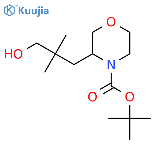 tert-butyl 3-(3-hydroxy-2,2-dimethylpropyl)morpholine-4-carboxylate structure