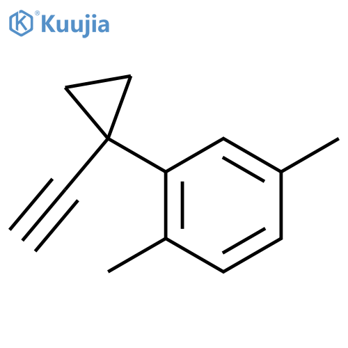 2-(1-ethynylcyclopropyl)-1,4-dimethylbenzene structure