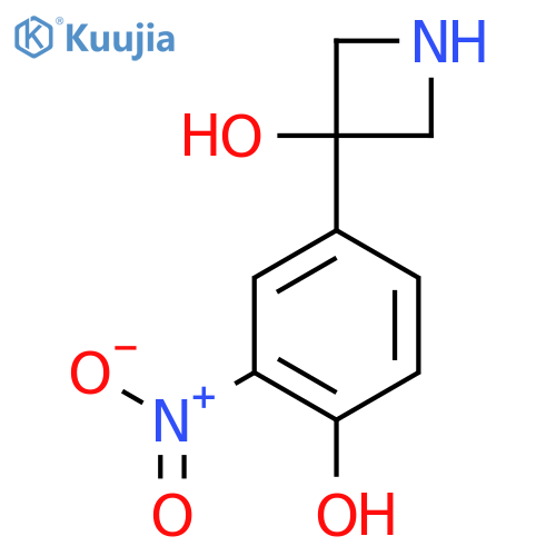 3-(4-hydroxy-3-nitrophenyl)azetidin-3-ol structure