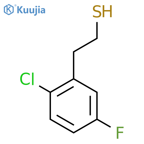 2-(2-chloro-5-fluorophenyl)ethane-1-thiol structure