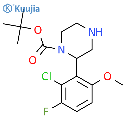 tert-butyl 2-(2-chloro-3-fluoro-6-methoxyphenyl)piperazine-1-carboxylate structure