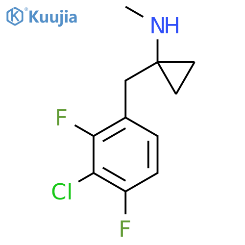 1-(3-chloro-2,4-difluorophenyl)methyl-N-methylcyclopropan-1-amine structure