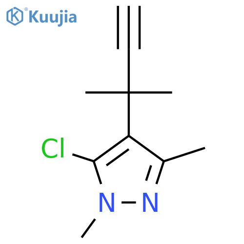 5-chloro-1,3-dimethyl-4-(2-methylbut-3-yn-2-yl)-1H-pyrazole structure