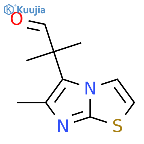 2-methyl-2-{6-methylimidazo2,1-b1,3thiazol-5-yl}propanal structure