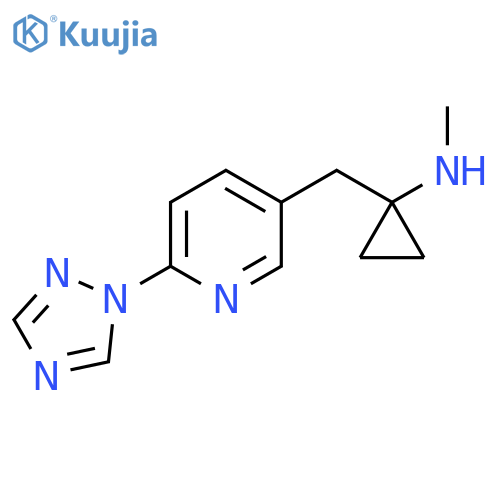 N-methyl-1-{6-(1H-1,2,4-triazol-1-yl)pyridin-3-ylmethyl}cyclopropan-1-amine structure
