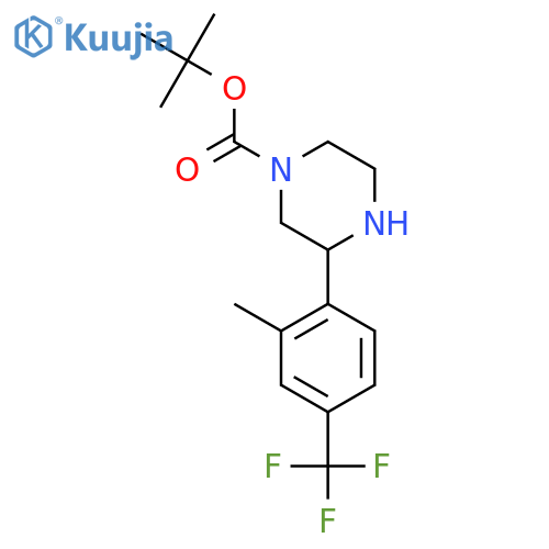 tert-butyl 3-2-methyl-4-(trifluoromethyl)phenylpiperazine-1-carboxylate structure