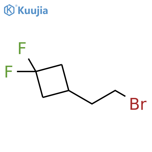 3-(2-bromoethyl)-1,1-difluorocyclobutane structure
