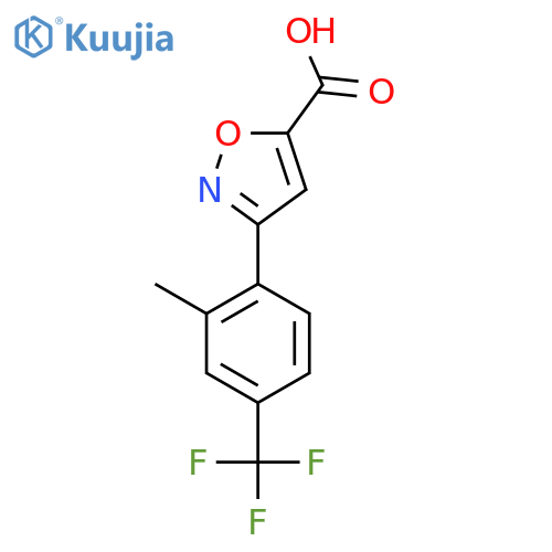 3-2-methyl-4-(trifluoromethyl)phenyl-1,2-oxazole-5-carboxylic acid structure