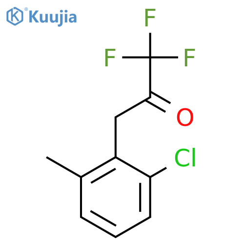 3-(2-chloro-6-methylphenyl)-1,1,1-trifluoropropan-2-one structure