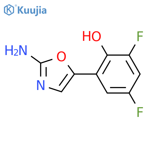 2-(2-amino-1,3-oxazol-5-yl)-4,6-difluorophenol structure
