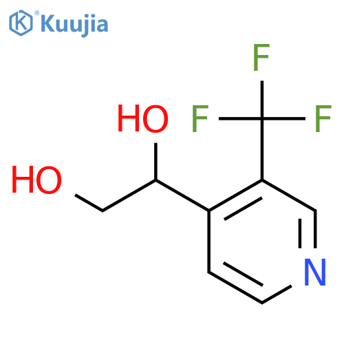 1-3-(trifluoromethyl)pyridin-4-ylethane-1,2-diol structure