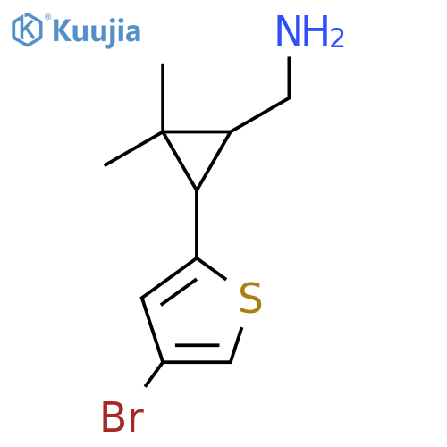 3-(4-bromothiophen-2-yl)-2,2-dimethylcyclopropylmethanamine structure