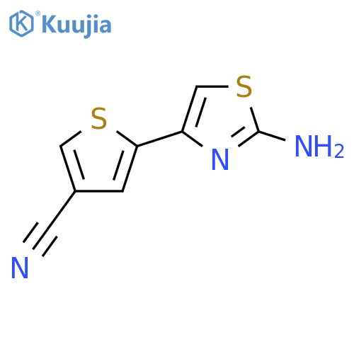 5-(2-amino-1,3-thiazol-4-yl)thiophene-3-carbonitrile structure