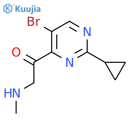 1-(5-bromo-2-cyclopropylpyrimidin-4-yl)-2-(methylamino)ethan-1-one structure