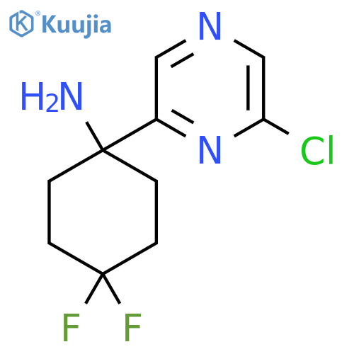 1-(6-chloropyrazin-2-yl)-4,4-difluorocyclohexan-1-amine structure
