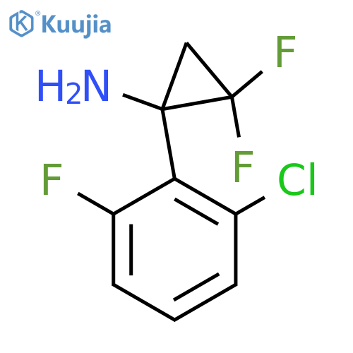 1-(2-chloro-6-fluorophenyl)-2,2-difluorocyclopropan-1-amine structure