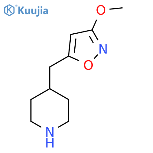 4-(3-methoxy-1,2-oxazol-5-yl)methylpiperidine structure