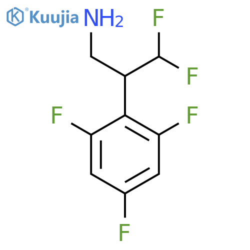 3,3-difluoro-2-(2,4,6-trifluorophenyl)propan-1-amine structure