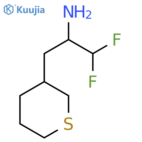 1,1-difluoro-3-(thian-3-yl)propan-2-amine structure