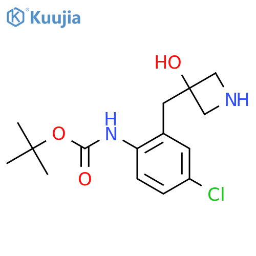 tert-butyl N-{4-chloro-2-(3-hydroxyazetidin-3-yl)methylphenyl}carbamate structure