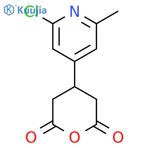 4-(2-chloro-6-methylpyridin-4-yl)oxane-2,6-dione structure