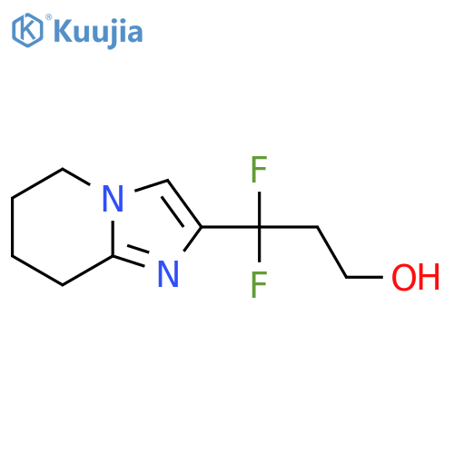 3,3-difluoro-3-{5H,6H,7H,8H-imidazo1,2-apyridin-2-yl}propan-1-ol structure