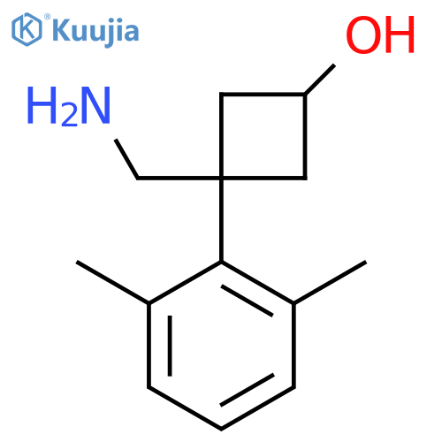 3-(aminomethyl)-3-(2,6-dimethylphenyl)cyclobutan-1-ol structure