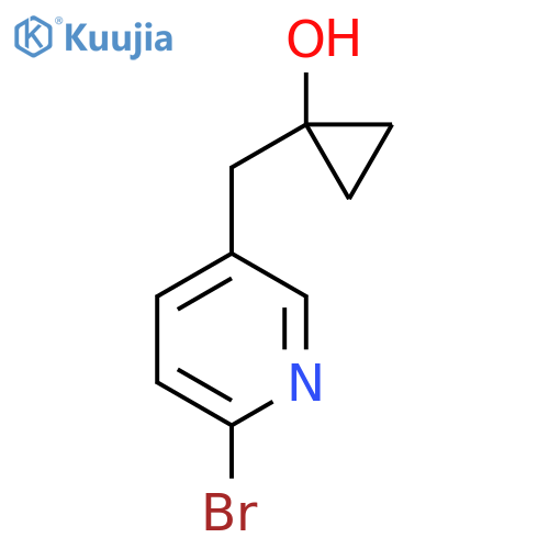 1-(6-bromopyridin-3-yl)methylcyclopropan-1-ol structure