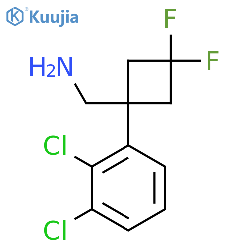 1-(2,3-dichlorophenyl)-3,3-difluorocyclobutylmethanamine structure