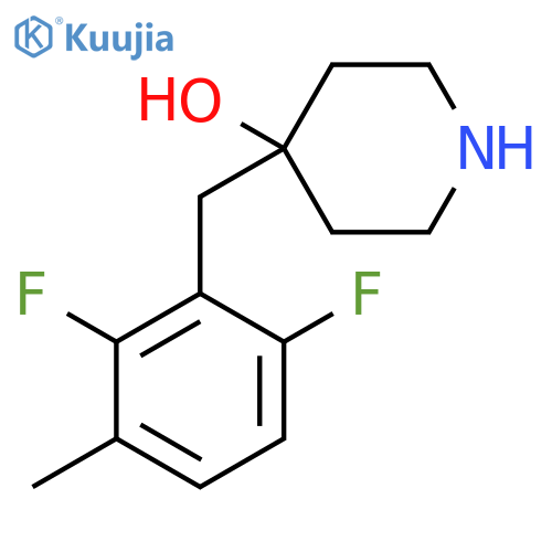 4-(2,6-difluoro-3-methylphenyl)methylpiperidin-4-ol structure