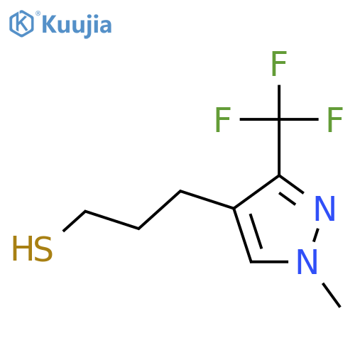 3-1-methyl-3-(trifluoromethyl)-1H-pyrazol-4-ylpropane-1-thiol structure