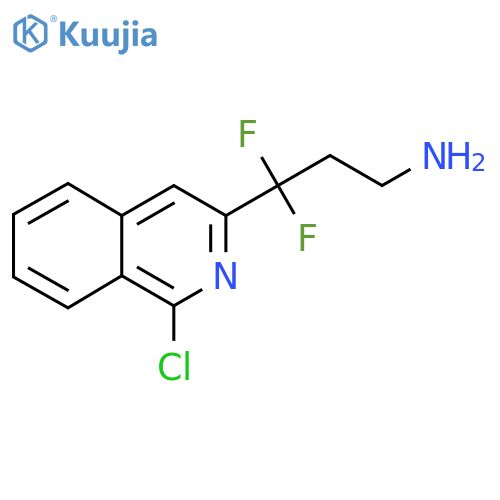 3-(1-chloroisoquinolin-3-yl)-3,3-difluoropropan-1-amine structure