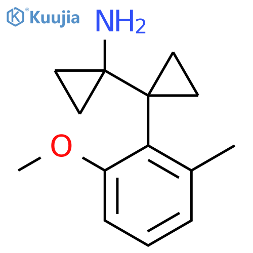 1-1-(2-methoxy-6-methylphenyl)cyclopropylcyclopropan-1-amine structure