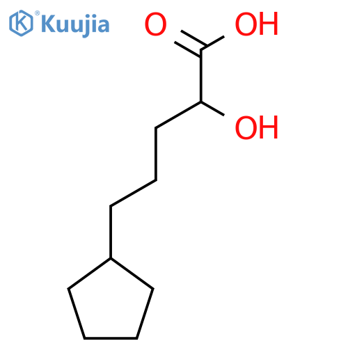 5-cyclopentyl-2-hydroxypentanoic acid structure