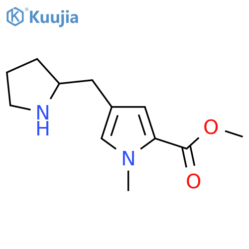 methyl 1-methyl-4-(pyrrolidin-2-yl)methyl-1H-pyrrole-2-carboxylate structure